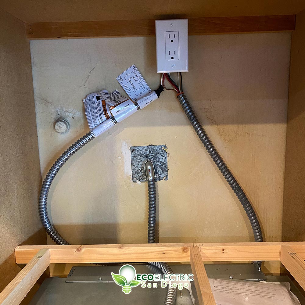 electrical componentry for a Dishwasher under a cabinet